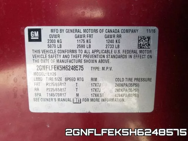 2GNFLFEK5H6248575 фото 2