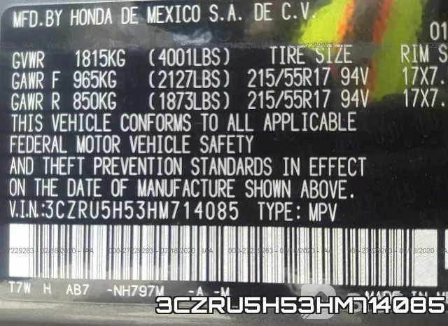 3CZRU5H53HM714085 фото 10