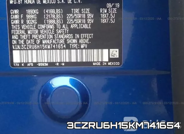 3CZRU6H15KM741654 фото 10
