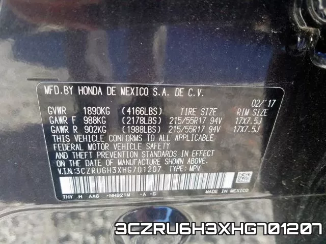 3CZRU6H3XHG701207 фото 2