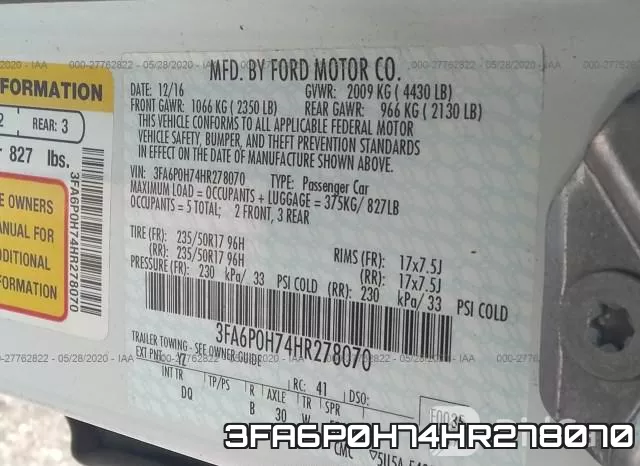 3FA6P0H74HR278070 фото 10