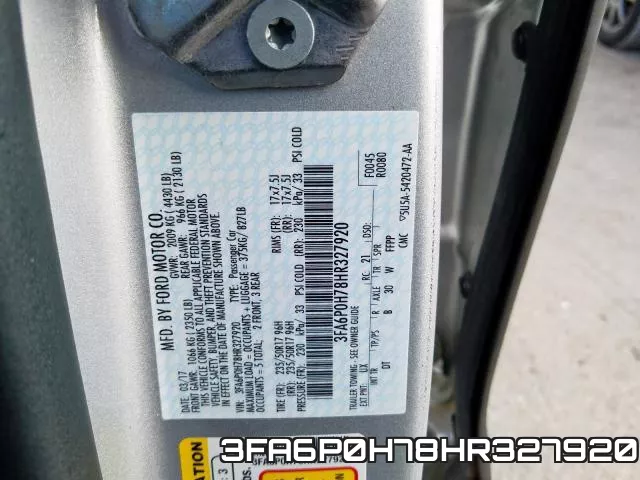 3FA6P0H78HR327920 фото 2