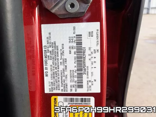 3FA6P0H99HR299031 фото 2