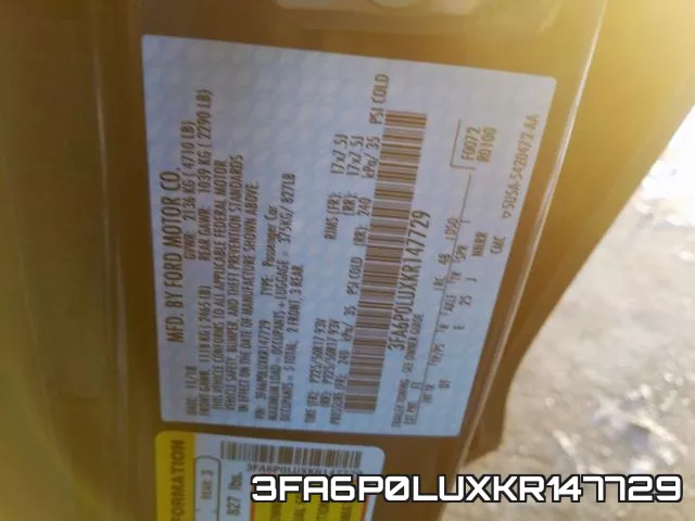 3FA6P0LUXKR147729 фото 2