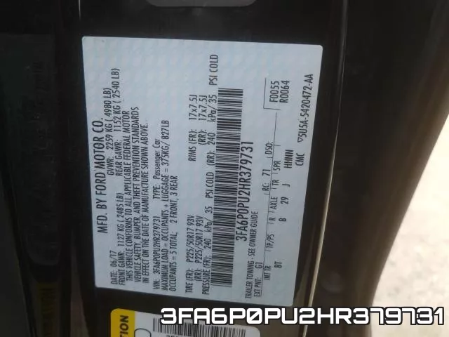 3FA6P0PU2HR379731 фото 2