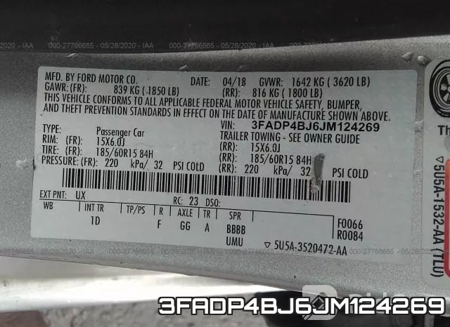 3FADP4BJ6JM124269 фото 10