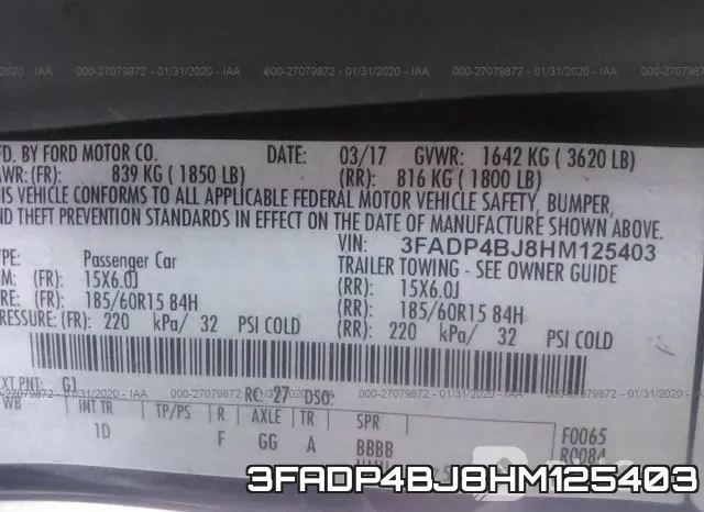 3FADP4BJ8HM125403 фото 10