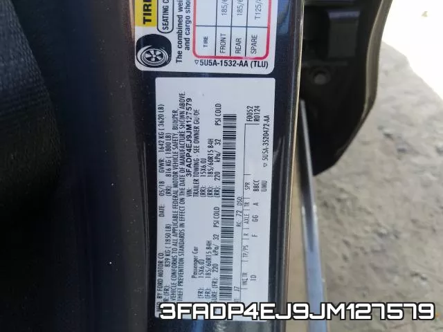 3FADP4EJ9JM127579 фото 2