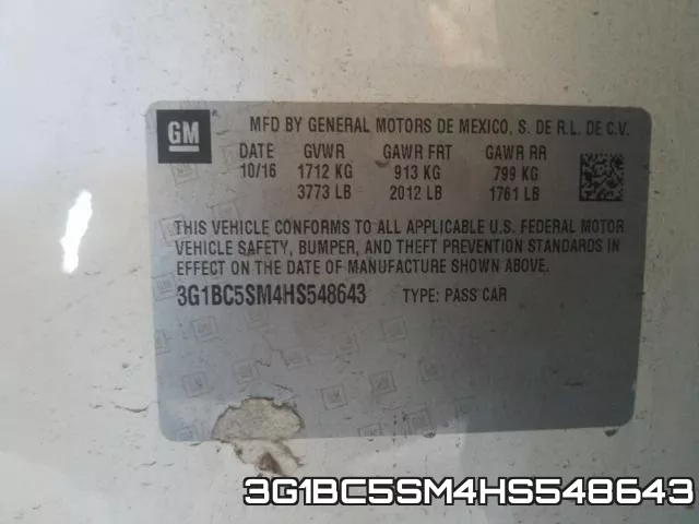 3G1BC5SM4HS548643 фото 2