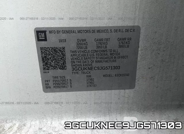 3GCUKNEC9JG571303 фото 10