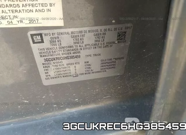 3GCUKREC6HG385459 фото 10