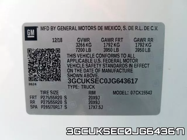 3GCUKSEC0JG643617 фото 2