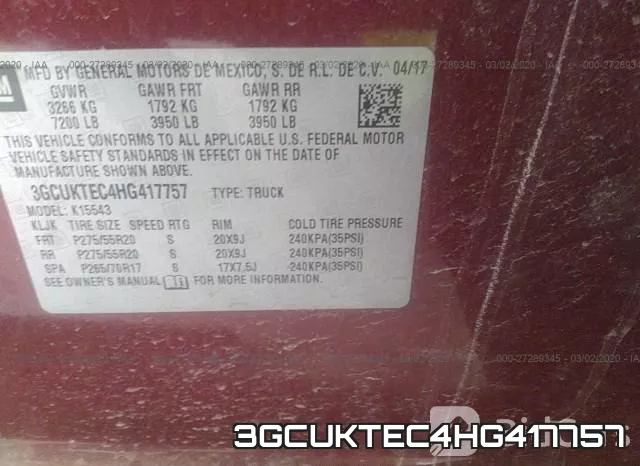 3GCUKTEC4HG417757 фото 10