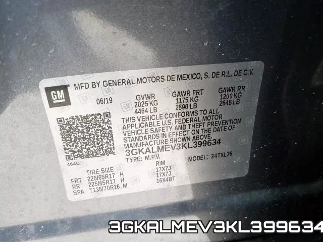 3GKALMEV3KL399634 фото 2