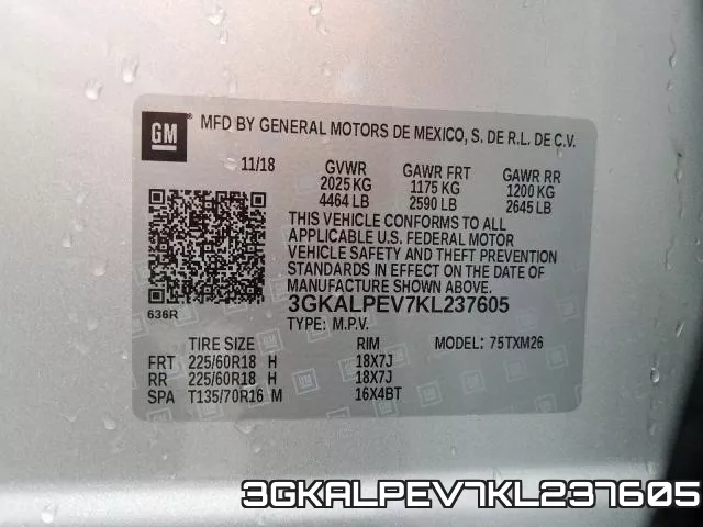 3GKALPEV7KL237605 фото 2