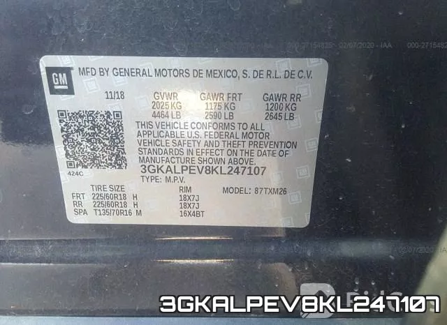 3GKALPEV8KL247107 фото 10