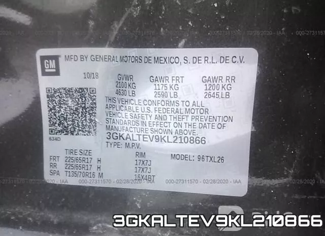3GKALTEV9KL210866 фото 10