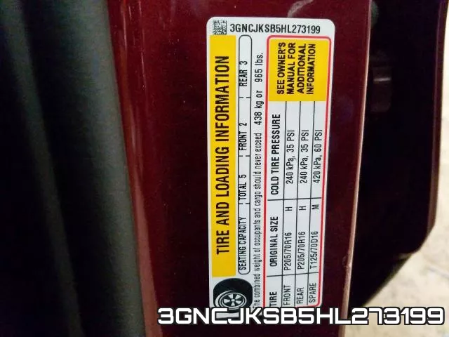 3GNCJKSB5HL273199 фото 2