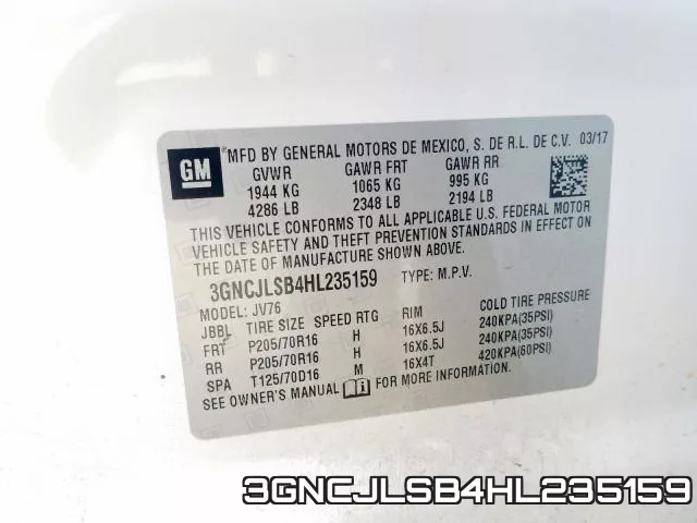 3GNCJLSB4HL235159 фото 2