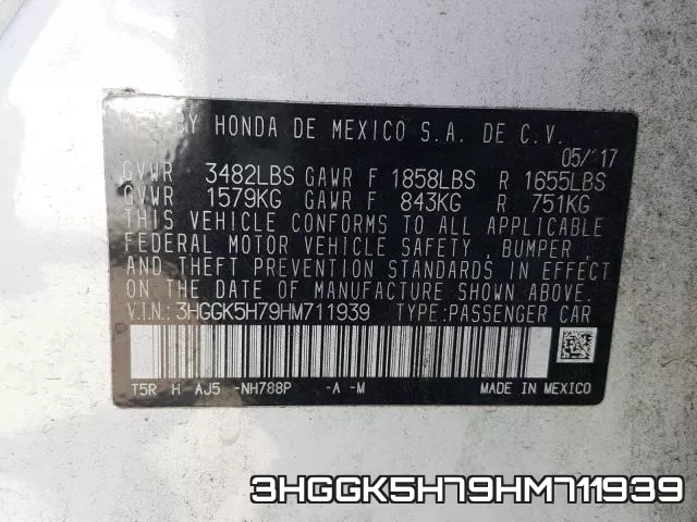 3HGGK5H79HM711939 фото 2