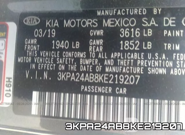 3KPA24AB8KE219207 фото 10