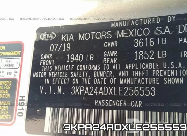 3KPA24ADXLE256553 фото 10