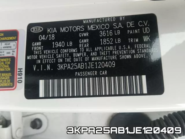 3KPA25AB1JE120409 фото 2