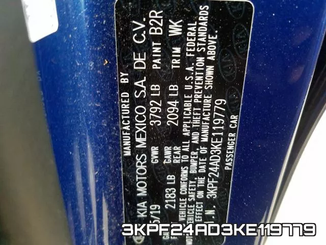 3KPF24AD3KE119779 фото 2