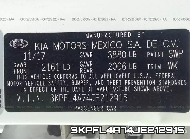 3KPFL4A74JE212915 фото 10