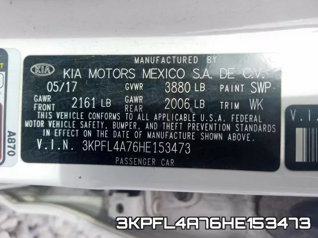 3KPFL4A76HE153473 фото 2