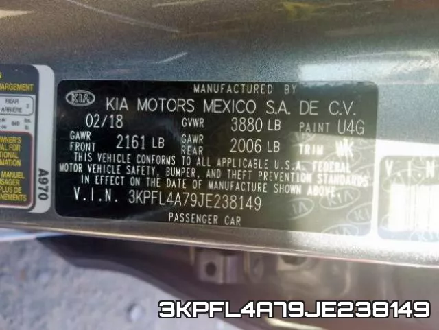 3KPFL4A79JE238149 фото 2