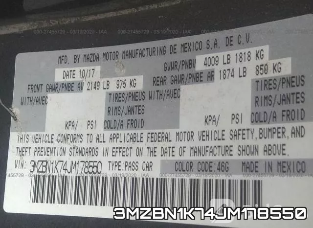 3MZBN1K74JM178550 фото 10