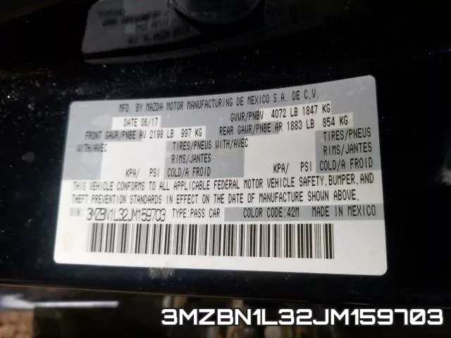 3MZBN1L32JM159703 фото 2