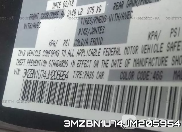 3MZBN1U74JM205954 фото 10