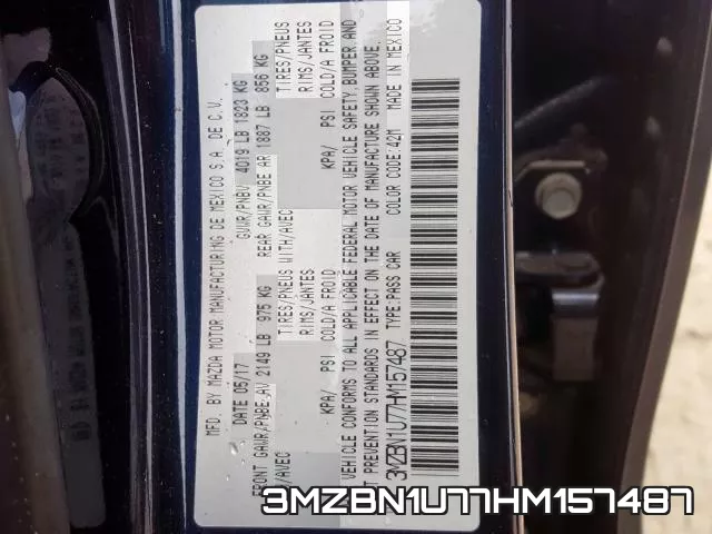 3MZBN1U77HM157487 фото 2