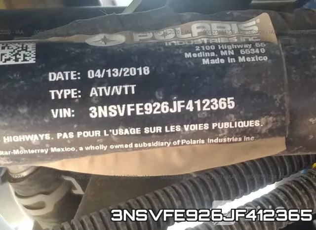 3NSVFE926JF412365 фото 2