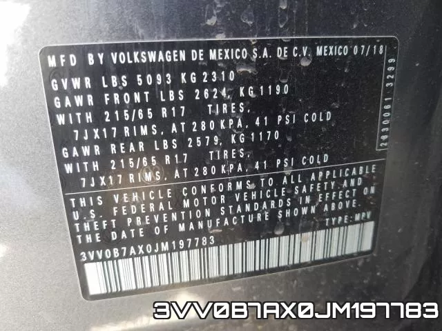 3VV0B7AX0JM197783 фото 2