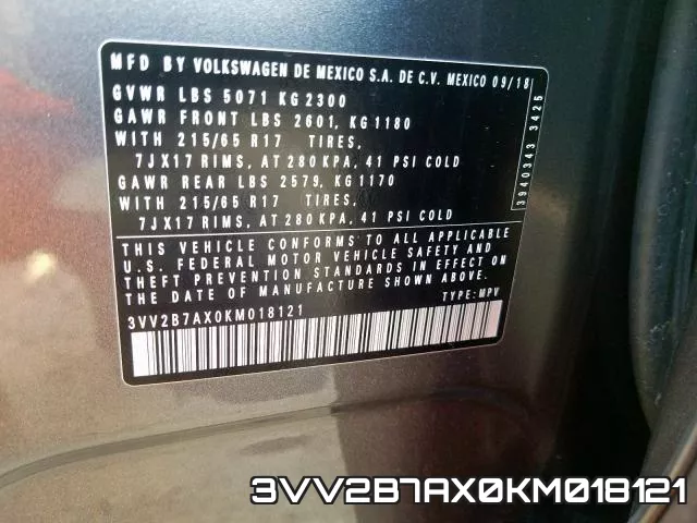 3VV2B7AX0KM018121 фото 2