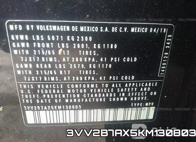 3VV2B7AX5KM130803 фото 10