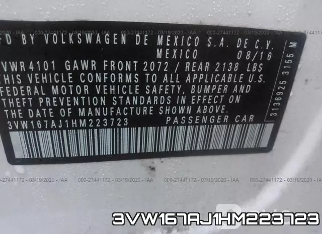 3VW167AJ1HM223723 фото 10