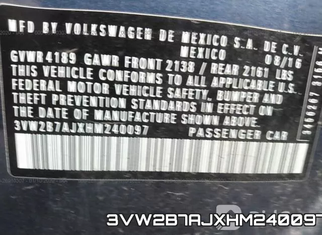 3VW2B7AJXHM240097 фото 10