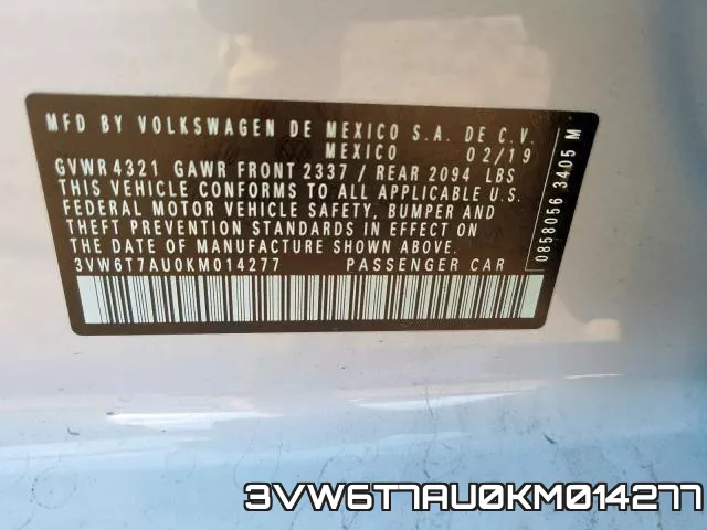 3VW6T7AU0KM014277 фото 2