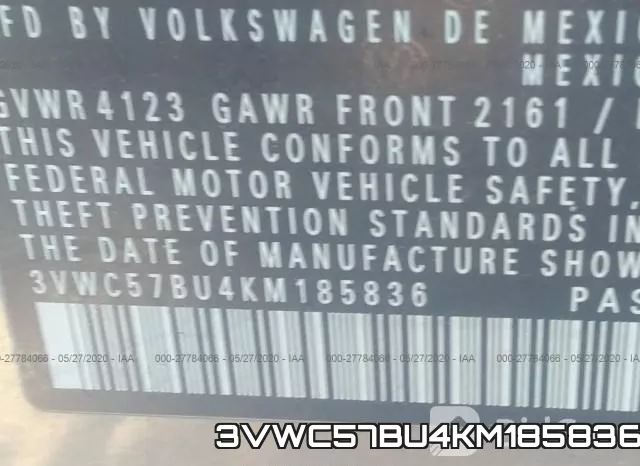 3VWC57BU4KM185836 фото 10