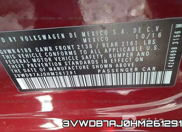 3VWDB7AJ0HM261291 фото 10