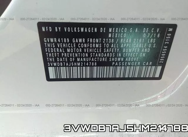 3VWDB7AJ5HM214788 фото 10