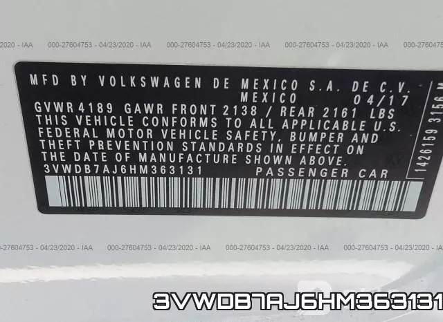 3VWDB7AJ6HM363131 фото 10