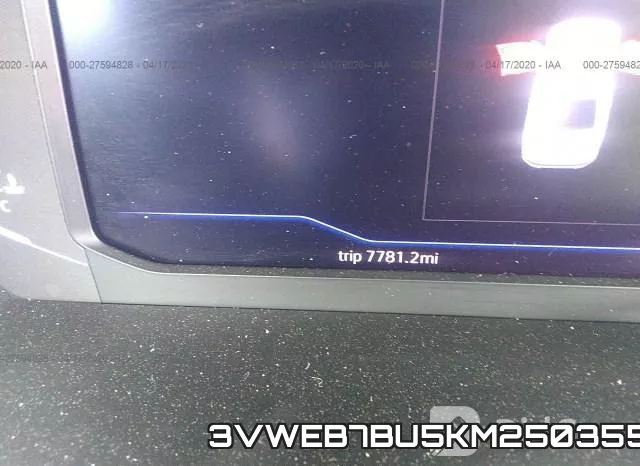 3VWEB7BU5KM250355 фото 8