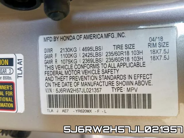 5J6RW2H57JL021357 фото 2
