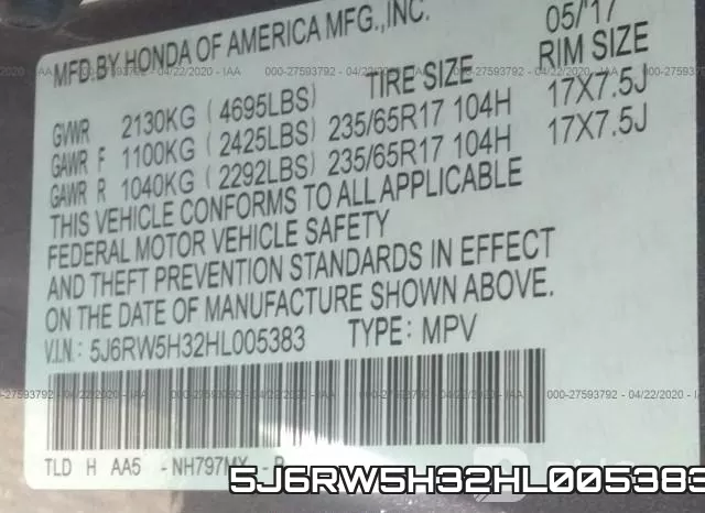 5J6RW5H32HL005383 фото 10