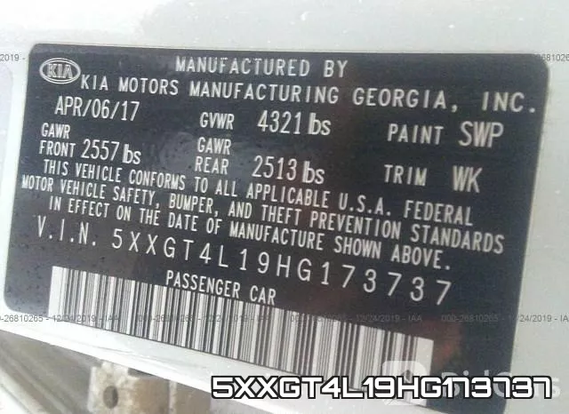 5XXGT4L19HG173737 фото 10